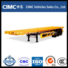 Cimc Tri-Axle 45FT Flatbed Trailer with Container Lock